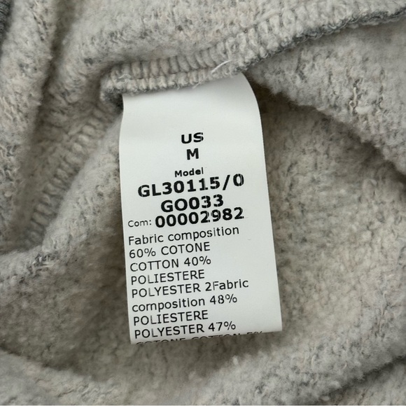 G. Goop Steiner Gray Back Tie Neck Puff Shoulder Sweatshirt M - Picture 8 of 10